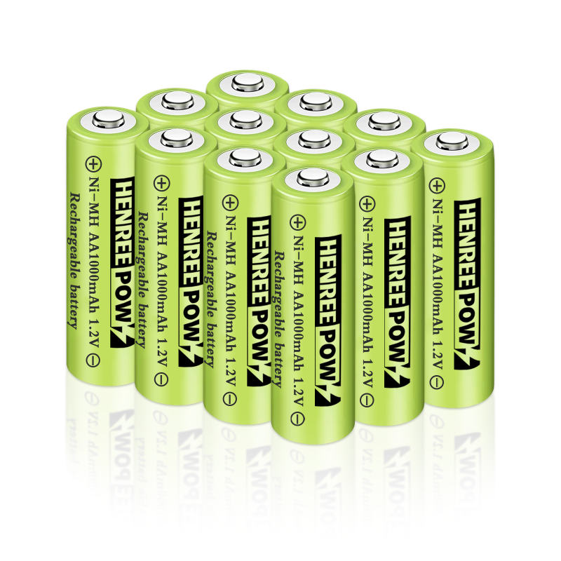 Henreepow 1,2V 600mAh aa ni-mh uzlādējamās baterijas