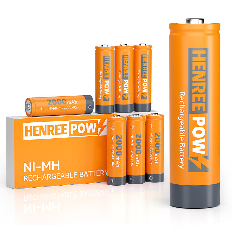 Henreepow AA 2000MAH 1.2V Augstas ietilpības Ni-MH uzlādējama akumulators