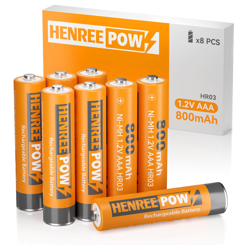 Henreepow AAA 800MAH 1,2V Augstas ietilpības Ni-MH uzlādējamais akumulators