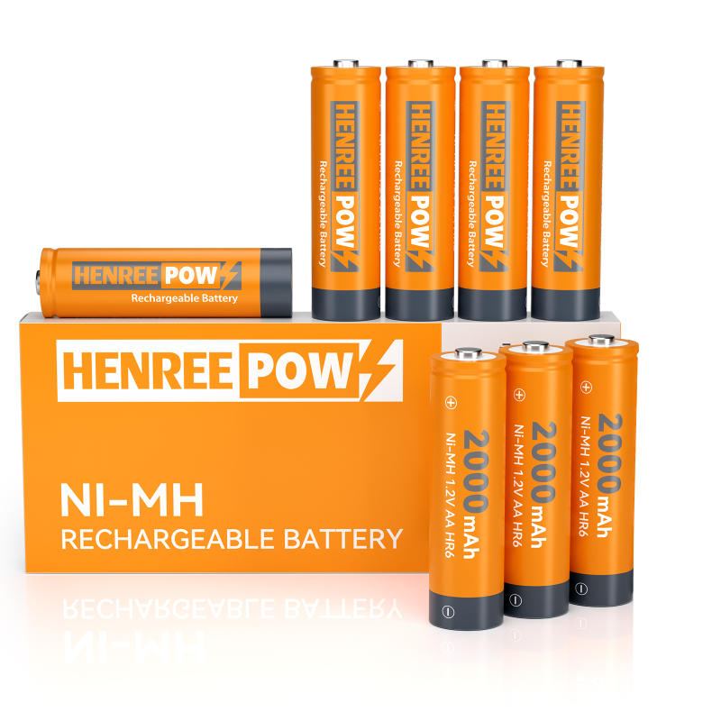 Henreepow AA 2000MAH 1.2V Augstas ietilpības Ni-MH uzlādējama akumulators