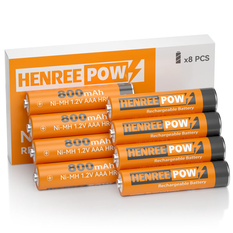 Henreepow AAA 800MAH 1,2V Augstas ietilpības Ni-MH uzlādējamais akumulators